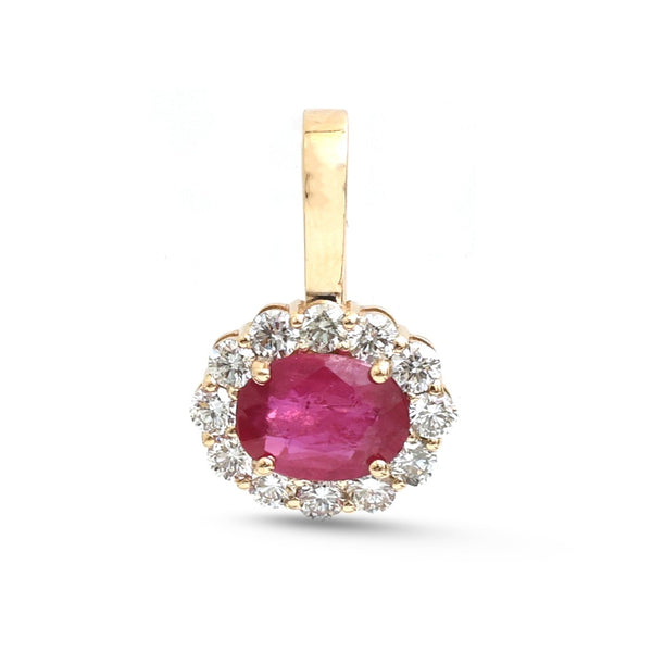 Ruby Diamond Pendant
