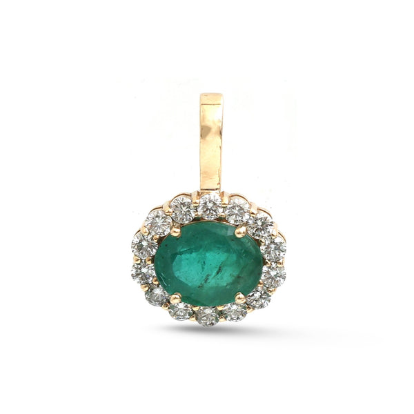Emerald Diamond Pendant