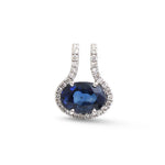 Blue Sapphire Diamond Pendant