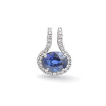 Blue Sapphire Diamond Pendant