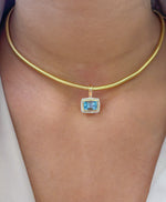 Aquamarine Diamond Pendant