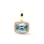 Aquamarine Diamond Pendant
