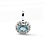 Aquamarine Diamond Pendant