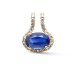 Blue Sapphire Diamond Pendant
