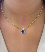 Blue Sapphire Diamond Pendant