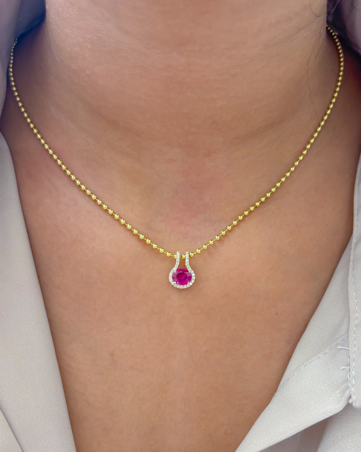 Ruby Diamond Pendant