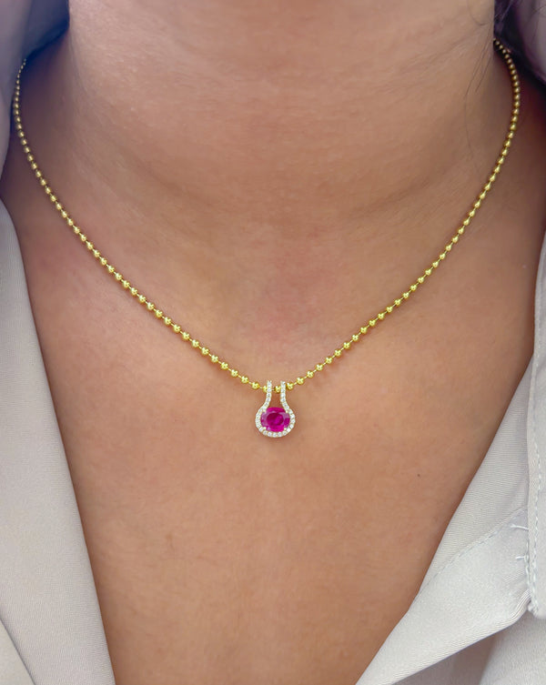 Ruby Diamond Pendant
