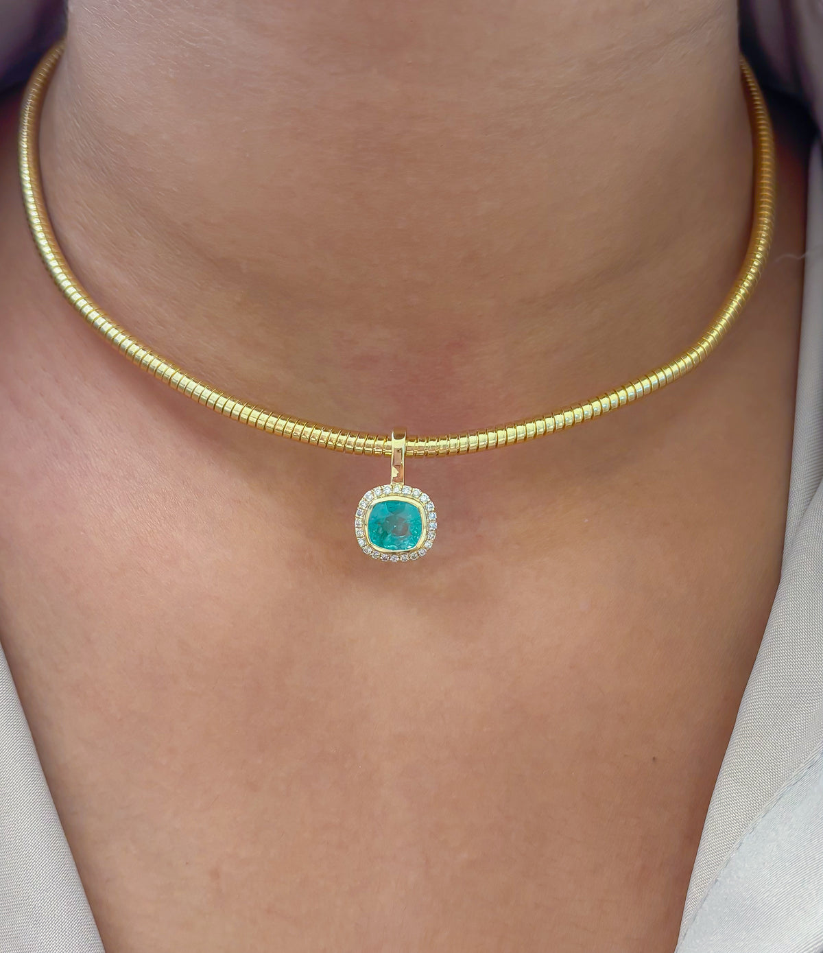 Emerald Diamond Pendant