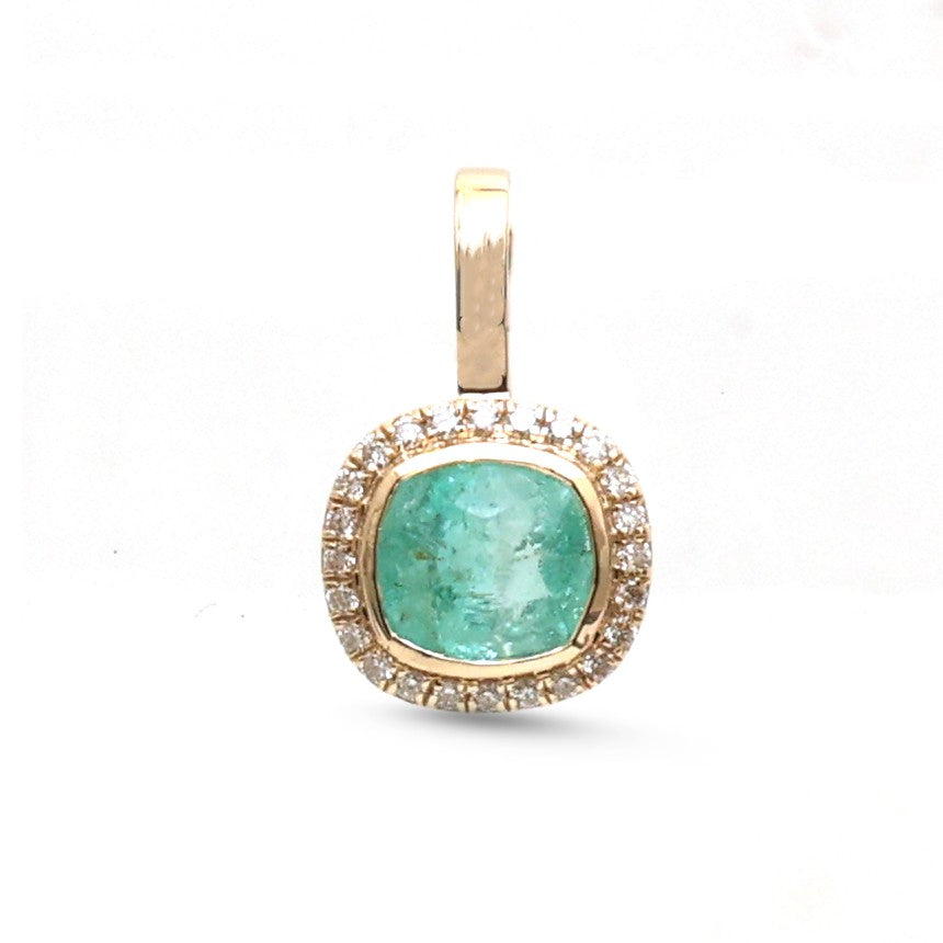 Emerald Diamond Pendant