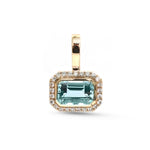 Aquamarine Diamond Pendant