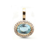 Aquamarine Diamond Pendant