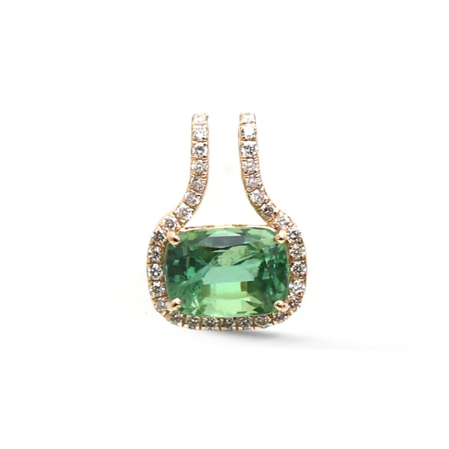 Tourmaline Mix Diamond Pendant