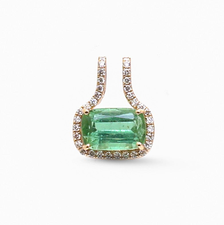Tourmaline Mix Diamond Pendant