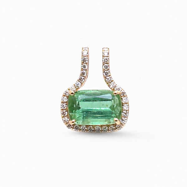 Tourmaline Mix Diamond Pendant