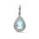 Paraiba Tourmaline Diamond Pendant