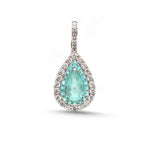 Paraiba Tourmaline Diamond Pendant