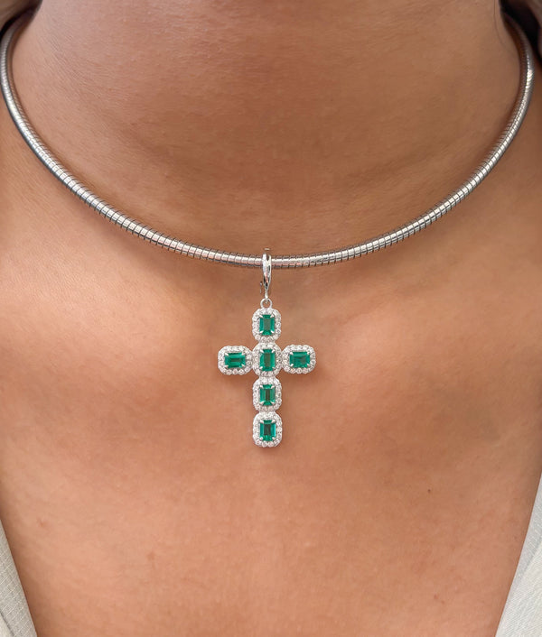 Emerald Diamond Pendant