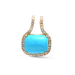 Turquoise Diamond Pendant