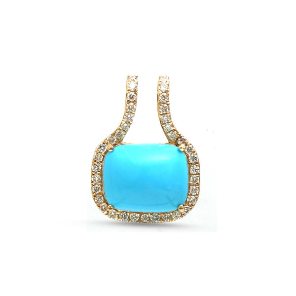 Turquoise Diamond Pendant
