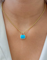 Turquoise Diamond Pendant