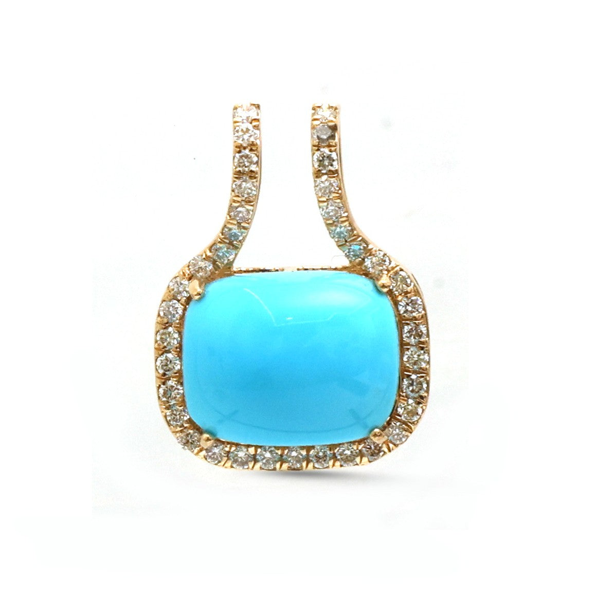 Turquoise Diamond Pendant