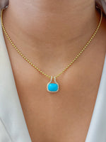 Turquoise Diamond Pendant
