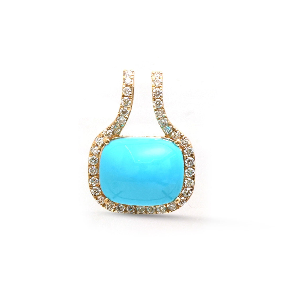 Turquoise Diamond Pendant