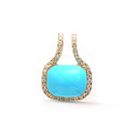 Turquoise Diamond Pendant