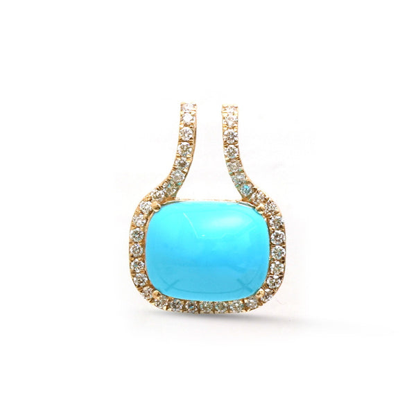 Turquoise Diamond Pendant