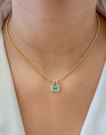 Emerald Diamond Pendant