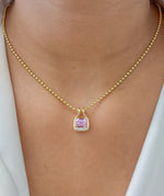 Kunzite Diamond Pendant