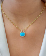 Turquoise Diamond Pendant
