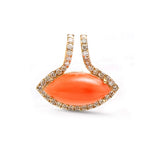 Coral Diamond Pendant