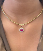 Ruby Diamond Pendant