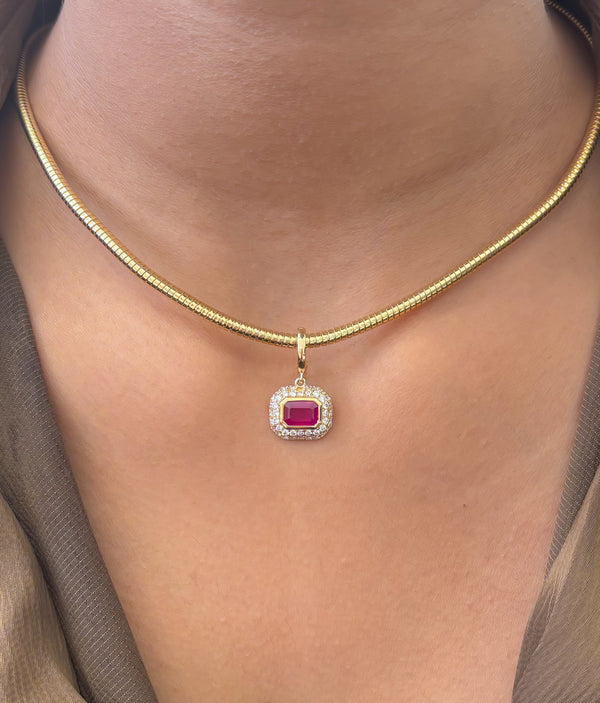 Ruby Diamond Pendant