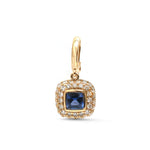 Blue Sapphire Diamond Pendant