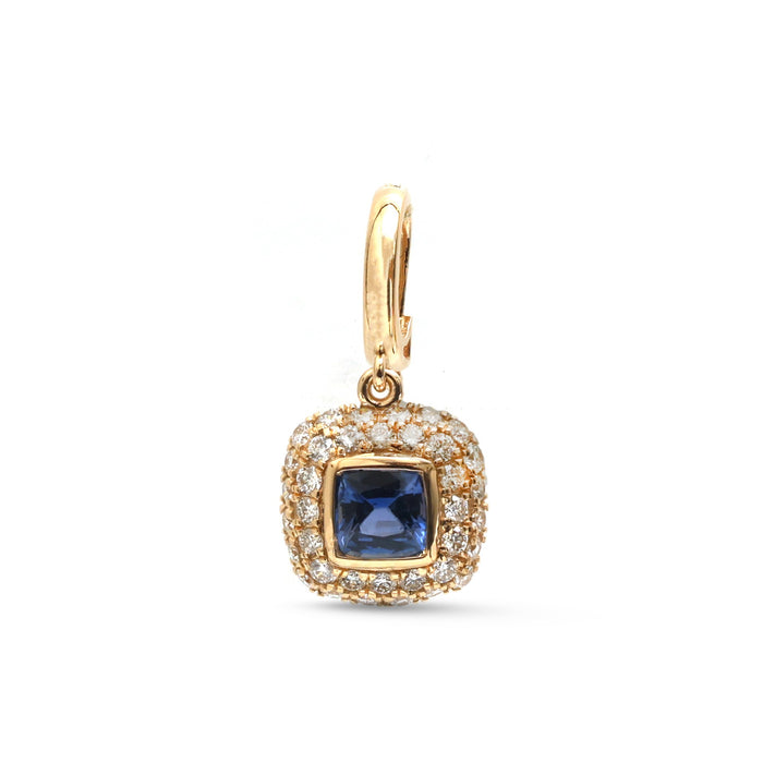 Blue Sapphire Diamond Pendant