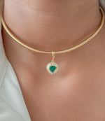 Emerald Diamond Pendant