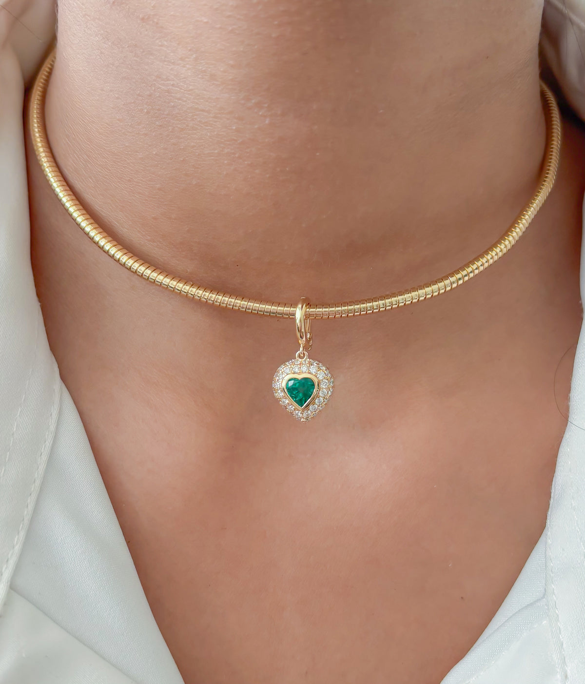 Emerald Diamond Pendant