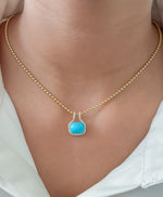 Turquoise Diamond Pendant