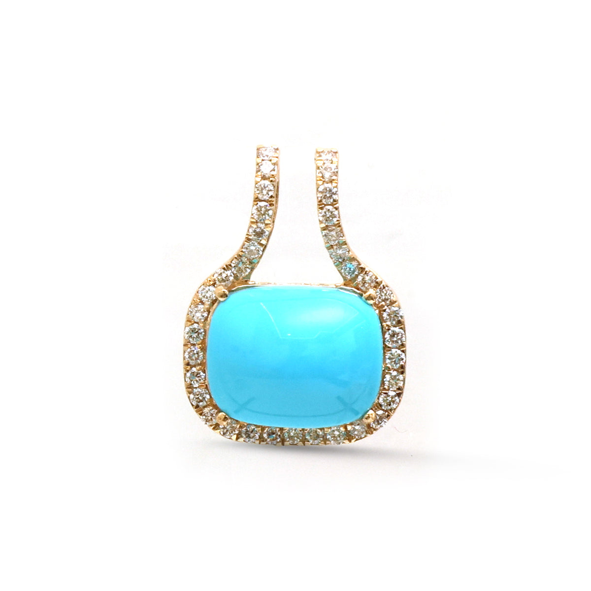Turquoise Diamond Pendant