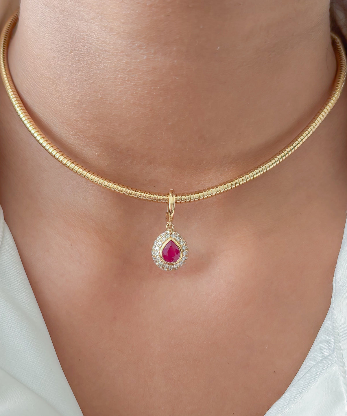 Ruby Diamond Pendant