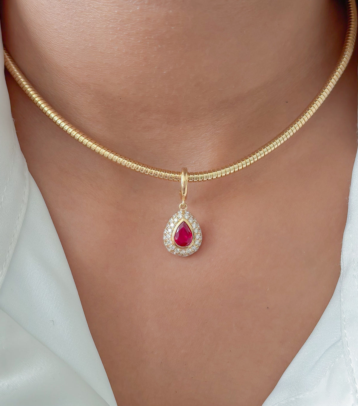Ruby Diamond Pendant