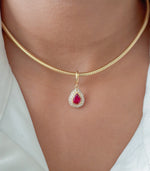 Ruby Diamond Pendant