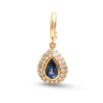 Blue Sapphire Diamond Pendant