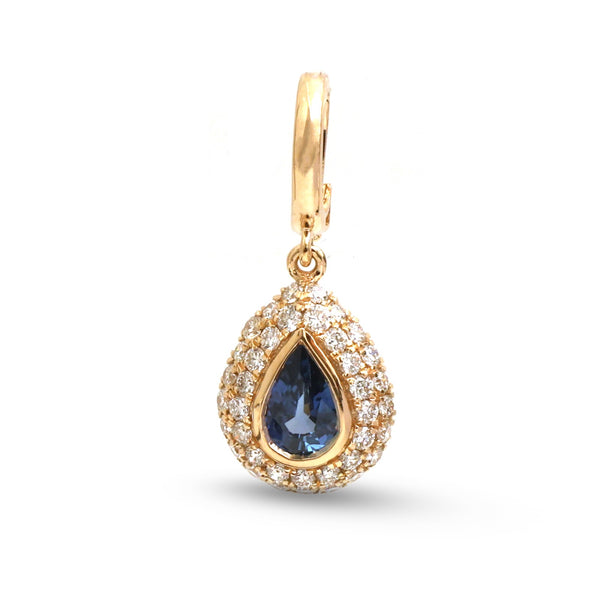 Blue Sapphire Diamond Pendant