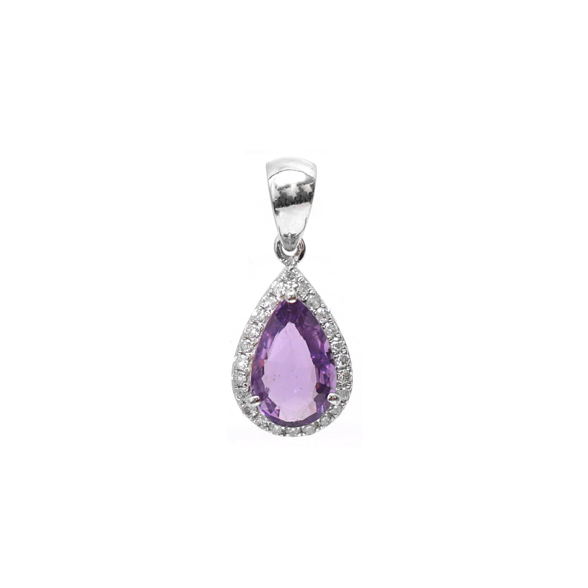 Pink Sapphire Diamond Pendant