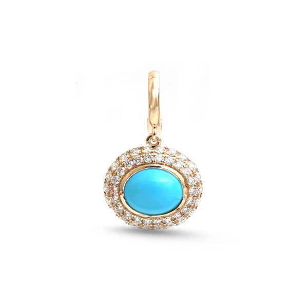 Turquoise Diamond Pendant