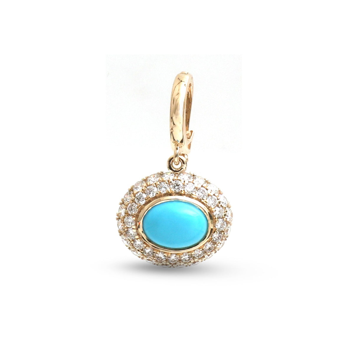 Turquoise Diamond Pendant