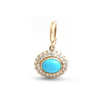 Turquoise Diamond Pendant
